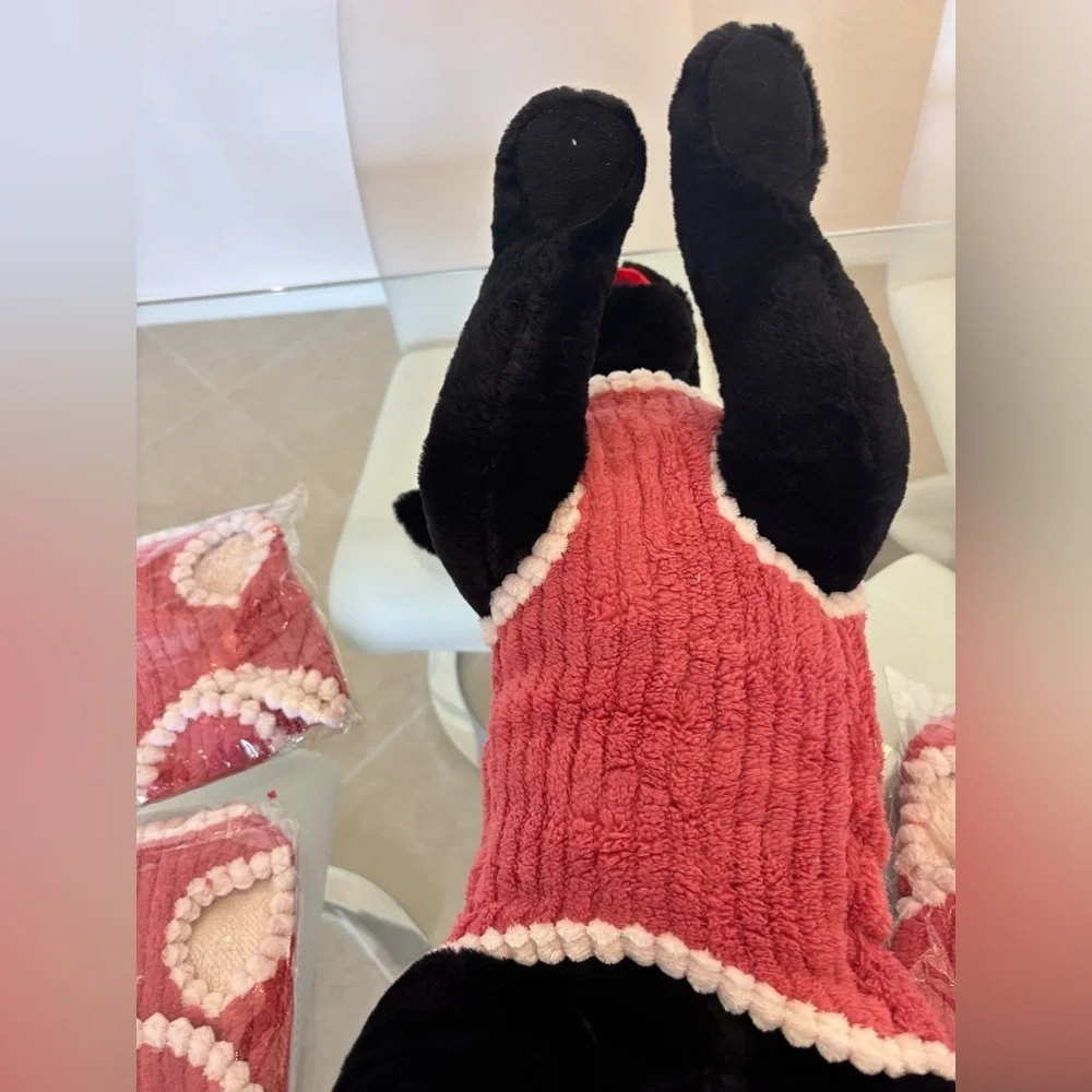 Cozy Pink & White Soft Unisex Dog Sweater
